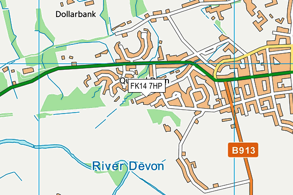 FK14 7HP map - OS VectorMap District (Ordnance Survey)