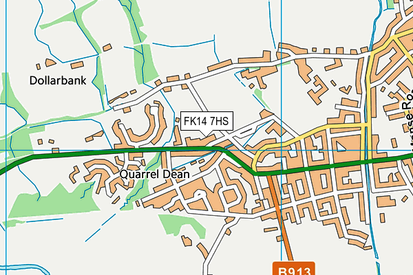 FK14 7HS map - OS VectorMap District (Ordnance Survey)