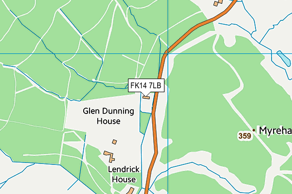 FK14 7LB map - OS VectorMap District (Ordnance Survey)