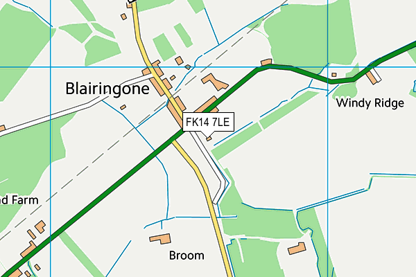 FK14 7LE map - OS VectorMap District (Ordnance Survey)