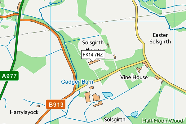 FK14 7NZ map - OS VectorMap District (Ordnance Survey)