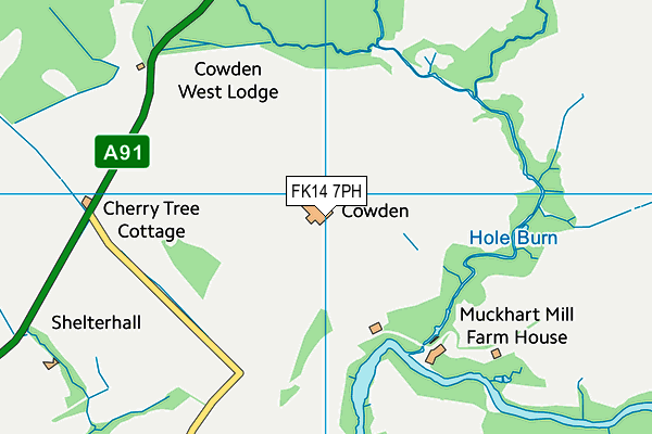 FK14 7PH map - OS VectorMap District (Ordnance Survey)