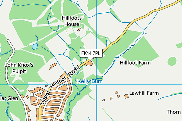 FK14 7PL map - OS VectorMap District (Ordnance Survey)