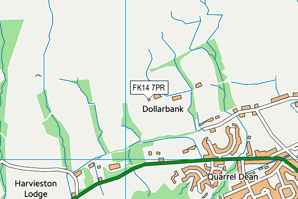 FK14 7PR map - OS VectorMap District (Ordnance Survey)