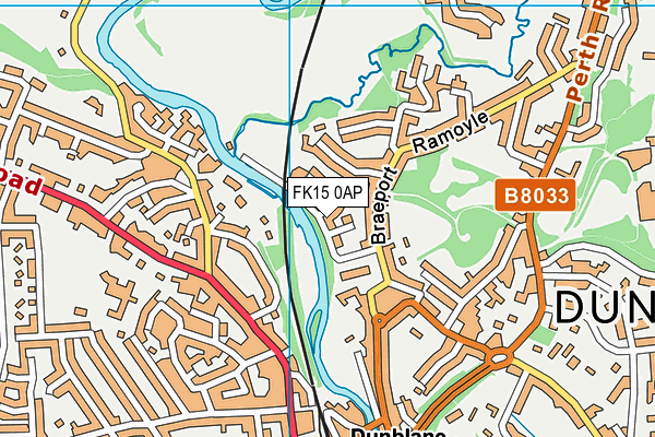 FK15 0AP map - OS VectorMap District (Ordnance Survey)