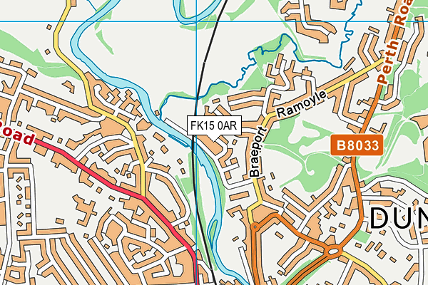 FK15 0AR map - OS VectorMap District (Ordnance Survey)