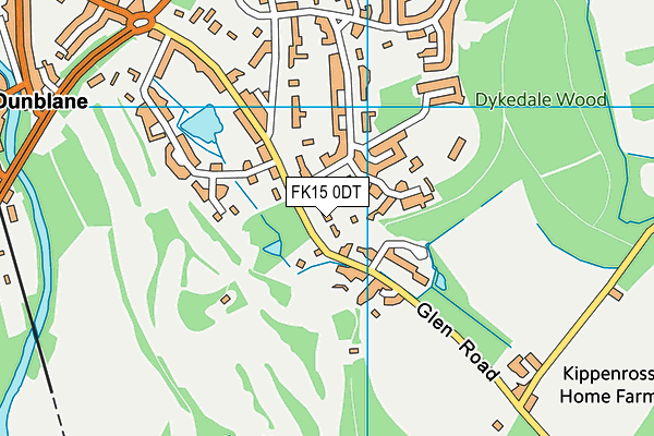 FK15 0DT map - OS VectorMap District (Ordnance Survey)