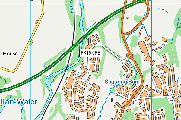 FK15 0FE map - OS VectorMap District (Ordnance Survey)