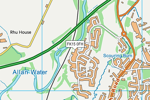 FK15 0FH map - OS VectorMap District (Ordnance Survey)