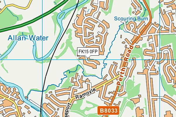 FK15 0FP map - OS VectorMap District (Ordnance Survey)