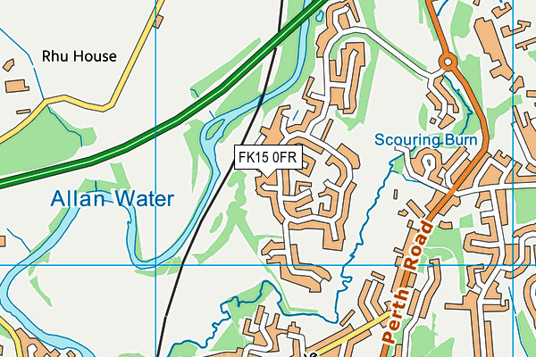 FK15 0FR map - OS VectorMap District (Ordnance Survey)