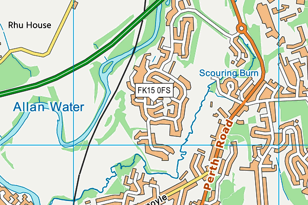 FK15 0FS map - OS VectorMap District (Ordnance Survey)
