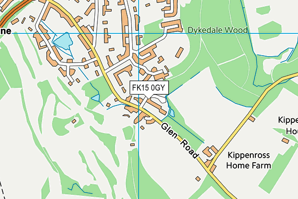 FK15 0GY map - OS VectorMap District (Ordnance Survey)