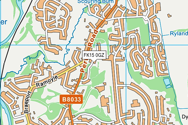 FK15 0GZ map - OS VectorMap District (Ordnance Survey)