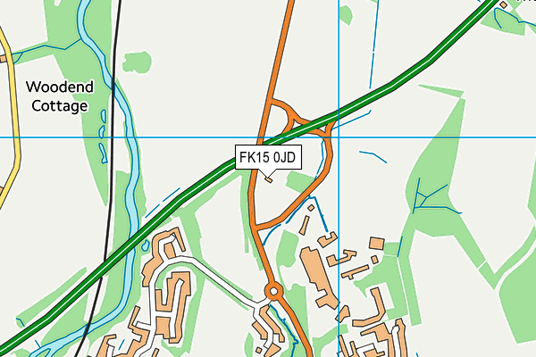 FK15 0JD map - OS VectorMap District (Ordnance Survey)