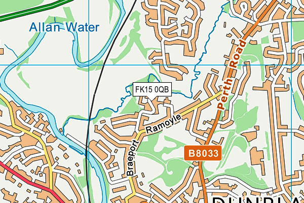 FK15 0QB map - OS VectorMap District (Ordnance Survey)