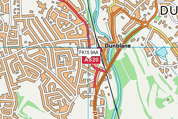FK15 9AA map - OS VectorMap District (Ordnance Survey)