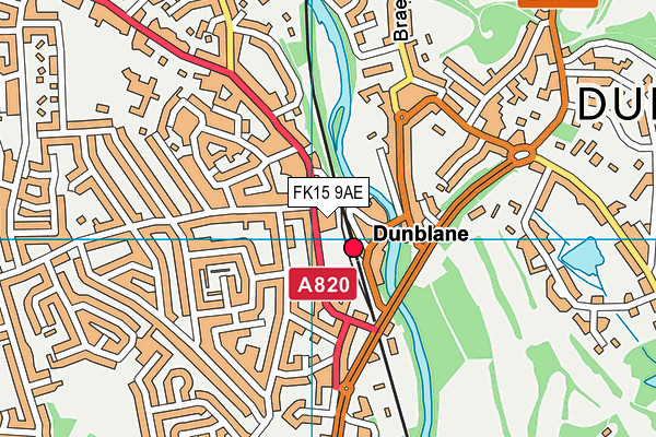 FK15 9AE map - OS VectorMap District (Ordnance Survey)