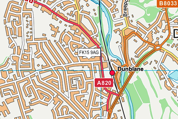 FK15 9AG map - OS VectorMap District (Ordnance Survey)