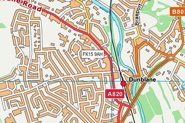 FK15 9AH map - OS VectorMap District (Ordnance Survey)