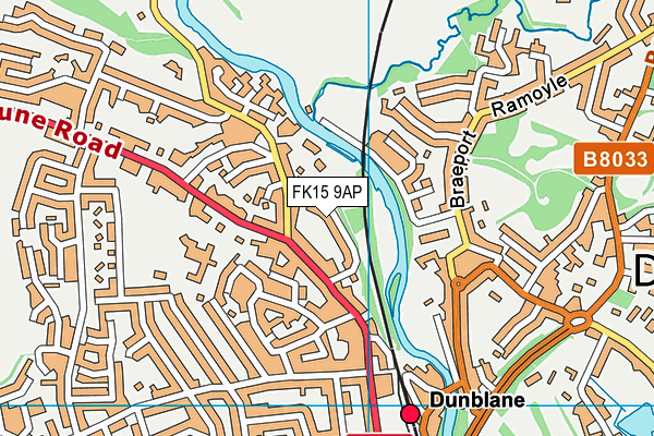 FK15 9AP map - OS VectorMap District (Ordnance Survey)