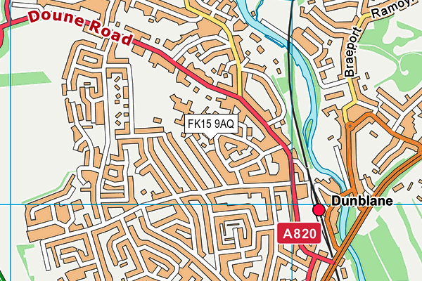 FK15 9AQ map - OS VectorMap District (Ordnance Survey)