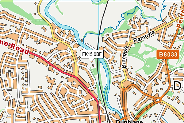 FK15 9BF map - OS VectorMap District (Ordnance Survey)