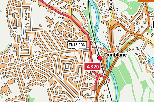 FK15 9BN map - OS VectorMap District (Ordnance Survey)