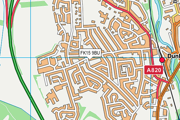 FK15 9BU map - OS VectorMap District (Ordnance Survey)