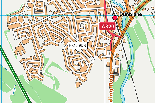 FK15 9DN map - OS VectorMap District (Ordnance Survey)