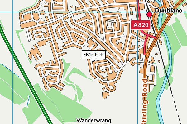 FK15 9DP map - OS VectorMap District (Ordnance Survey)