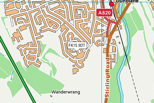 FK15 9DT map - OS VectorMap District (Ordnance Survey)