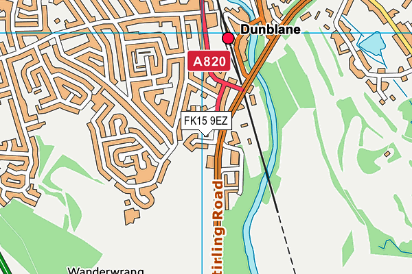 FK15 9EZ map - OS VectorMap District (Ordnance Survey)