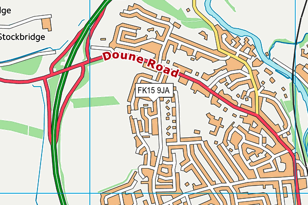 FK15 9JA map - OS VectorMap District (Ordnance Survey)