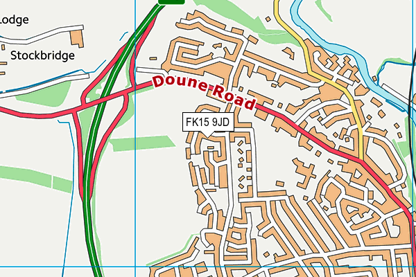 FK15 9JD map - OS VectorMap District (Ordnance Survey)