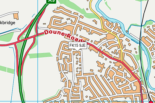 FK15 9JE map - OS VectorMap District (Ordnance Survey)