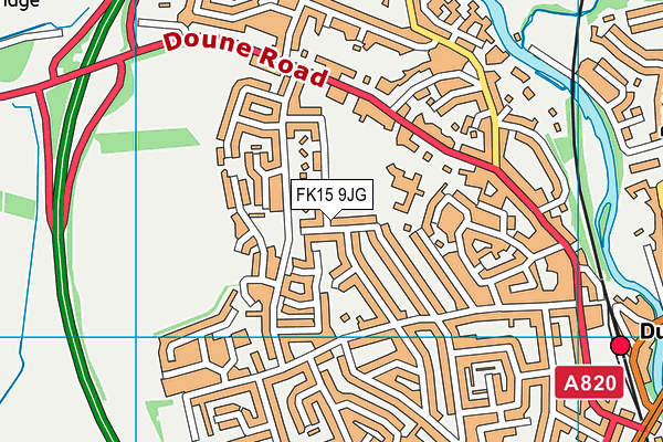 FK15 9JG map - OS VectorMap District (Ordnance Survey)