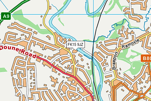 FK15 9JZ map - OS VectorMap District (Ordnance Survey)