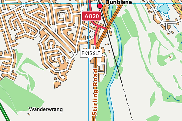 FK15 9LT map - OS VectorMap District (Ordnance Survey)