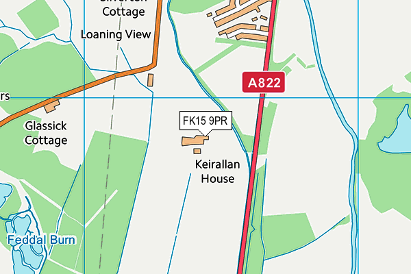 FK15 9PR map - OS VectorMap District (Ordnance Survey)