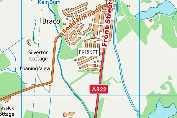 FK15 9PT map - OS VectorMap District (Ordnance Survey)