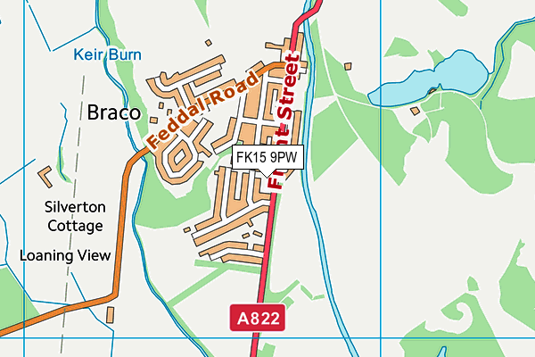 FK15 9PW map - OS VectorMap District (Ordnance Survey)