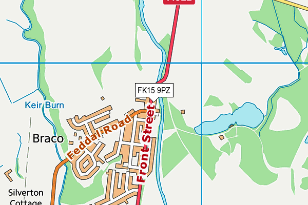 FK15 9PZ map - OS VectorMap District (Ordnance Survey)