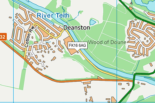 FK16 6AG map - OS VectorMap District (Ordnance Survey)