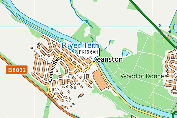 FK16 6AH map - OS VectorMap District (Ordnance Survey)