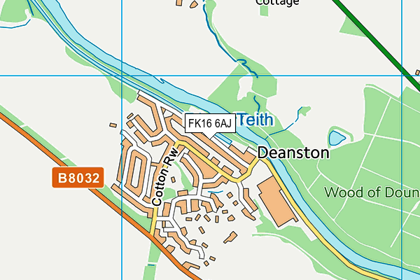 FK16 6AJ map - OS VectorMap District (Ordnance Survey)