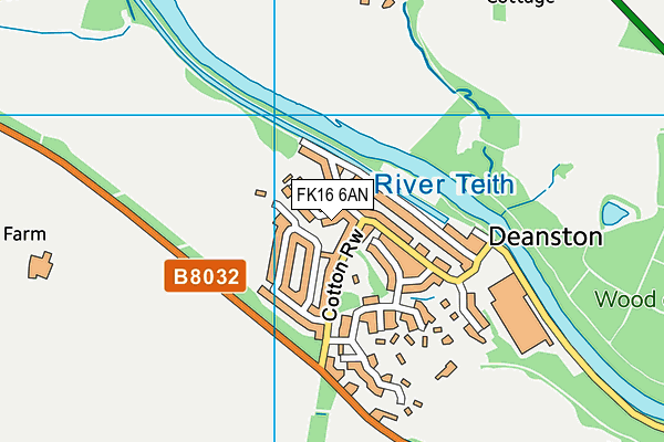 FK16 6AN map - OS VectorMap District (Ordnance Survey)