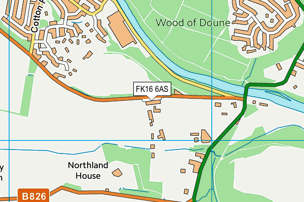 FK16 6AS map - OS VectorMap District (Ordnance Survey)