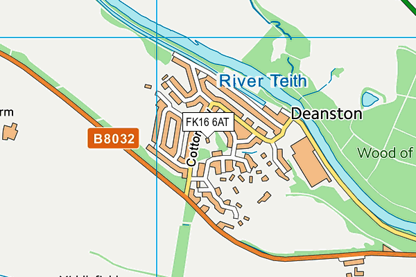 FK16 6AT map - OS VectorMap District (Ordnance Survey)