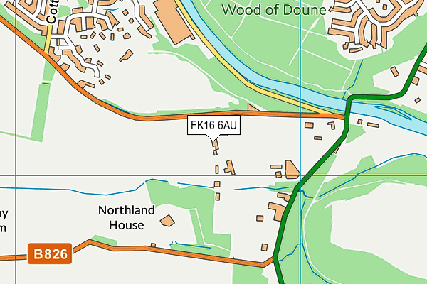 FK16 6AU map - OS VectorMap District (Ordnance Survey)